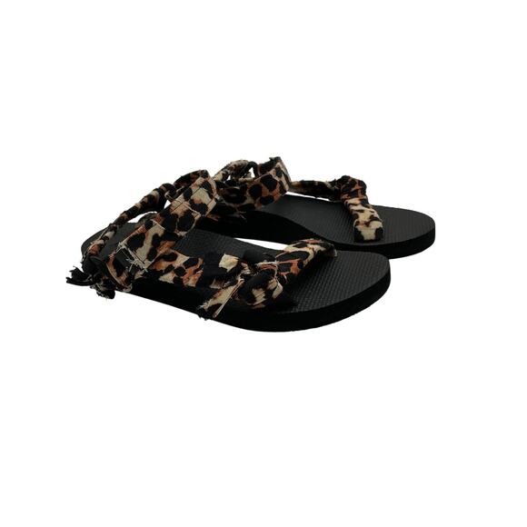 Arizona Love 'Trekky' Black Cotton Fun Sandals Size 8 - Picture 2 of 6